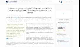 
							         7,700-Employee Company Chooses UltiPro® for Human ...								  
							    