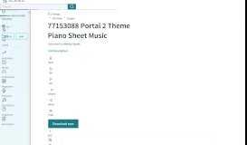 
							         77153088 Portal 2 Theme Piano Sheet Music - Scribd								  
							    