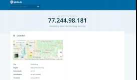 
							         77.244.98.181 IP Address Details - IPinfo.io								  
							    