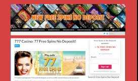 
							         777 Casino - New Free Spins No Deposit								  
							    