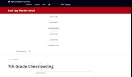 
							         7th Grade Cheerleading - East Tipp Middle School								  
							    