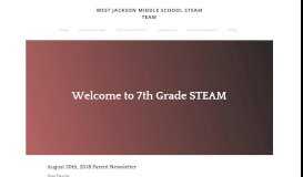 
							         7th Grade information - West Jackson Middle School STEAM TEAM								  
							    