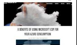
							         8 benefits of using Microsoft CSP for your Azure consumption | Basefarm								  
							    