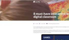 
							         8 Must Have Interactive Learning Sites For The Digital Classroom								  
							    