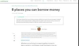 
							         8 places you can borrow money - Credit Karma								  
							    