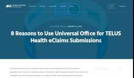 
							         8 Reasons to Use Universal Office for TELUS Health eClaims ...								  
							    