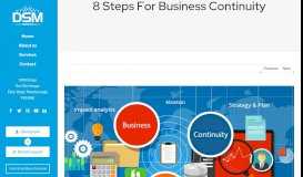 
							         8 Steps For Business Continuity | - DSM GB Ltd								  
							    