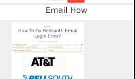 
							         8 Steps To Fix Bellsouth Email Login Error | Sign In Error								  
							    