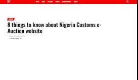 
							         8 things to know about Nigeria Customs e-Auction website - Daily Post ...								  
							    