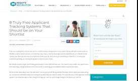 
							         8 Truly Free Applicant Tracking Systems in 2017 | MightyRecruiter								  
							    