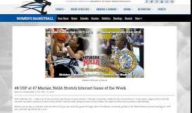 
							         #8 USF at #7 Marian: NAIA Stretch Internet Game of the Week ...								  
							    