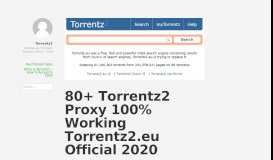 
							         80+ Torrentz2 Proxy 100% Working Torrentz2.eu Official 2019 ...								  
							    