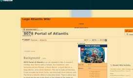 
							         8078 Portal of Atlantis | Lego Atlantis Wiki | FANDOM powered by Wikia								  
							    