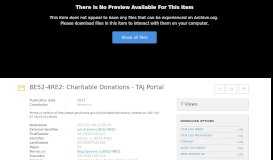 
							         8E52-4RE2: Charitable Donations - TAJ Portal : Free Download ...								  
							    