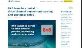 
							         8X8 launches portal to drive channel partner onboarding and ...								  
							    