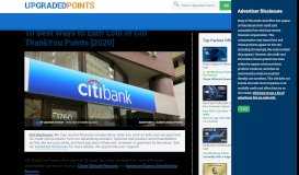 
							         9 Best Ways To Earn Lots of Citi ThankYou Points [2019]								  
							    