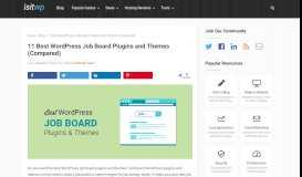 
							         9 Best WordPress Job Board Plugins and Themes (Compared) - IsItWP								  
							    