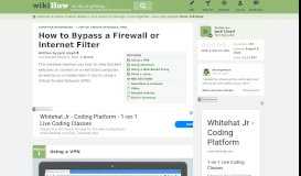 
							         9 Easy Ways to Bypass a Firewall or Internet Filter - wikiHow								  
							    