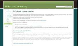 
							         9: iTunesU Course Creation - iPads for Learning - Google Sites								  
							    