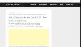 
							         9Mobile Recruitment 2018/2019 | See how to Apply via www.careers ...								  
							    