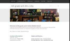 
							         _ 6th grade with Mrs. Erby - Home Page								  
							    