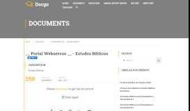 
							         __ Portal Webservos __ - Estudos Bíblicos - Documents - DocGo.Net								  
							    
