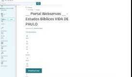 
							         __ Portal Webservos __ - Estudos Bíblicos VIDA DE PAULO - Scribd								  
							    