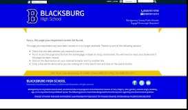 
							         A and B Schedule Information - Blacksburg High School								  
							    