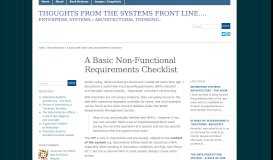 
							         A Basic Non-Functional Requirements Checklist | Thoughts ...								  
							    