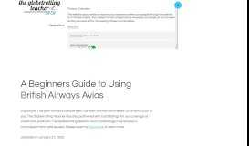 
							         A Beginners Guide to Using British Airways Avios - The Globetrotting ...								  
							    