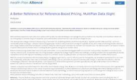 
							         A Better Reference for Reference-Based Pricing, MultiPlan Data iSight ...								  
							    