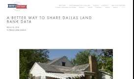
							         A better way to share dallas land bank data — Mayor's Star Council								  
							    