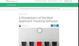 
							         A Breakdown of the Best Applicant Tracking Software								  
							    