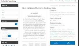 
							         A brief oral history of the Denton High School Bands - The Portal to ...								  
							    