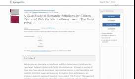 
							         A Case Study of Semantic Solutions for Citizen-Centered Web ...								  
							    