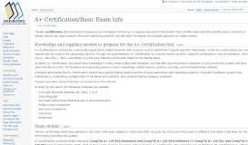 
							         A+ Certification/Basic Exam Info - Wikibooks, open books for an open ...								  
							    