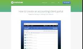
							         A Client Portal Is Easy to Create For an Accountant - Onehub								  
							    