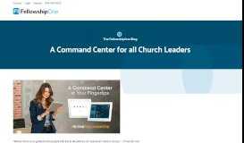 
							         A Command Center for all Church Leaders | FellowshipOne Blog								  
							    