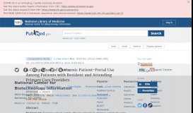 
							         A Comparison of Electronic Patient-Portal Use Among Patients with ...								  
							    