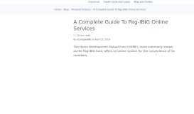 
							         A Complete Guide To Pag-IBIG Online Services - eCompareMo ...								  
							    