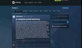 
							         A complete portal backstory :: Portal 2 General Discussions								  
							    