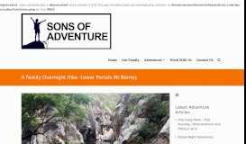 
							         A Family Overnight Hike- Lower Portals Mt Barney - Sons Of Adventure								  
							    