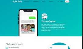 
							         A Free Text-to-Donate Service for Nonprofits - Give Lively								  
							    