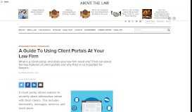 
							         A Guide To Using Client Portals At Your Law Firm | Above the Law								  
							    