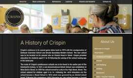 
							         A History of Crispin School - Crispin School								  
							    