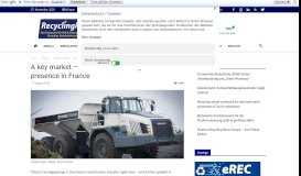 
							         A key market – Terex Trucks strengthens its presence in France ...								  
							    