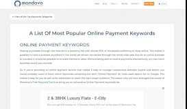 
							         A List of Most Popular Online Payment Keywords | Mondovo								  
							    
