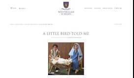 
							         A Little Bird Told Me - Westholme School								  
							    