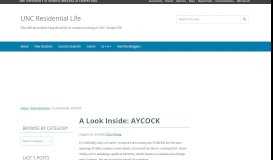 
							         A Look Inside: AYCOCK | UNC Residence Life								  
							    