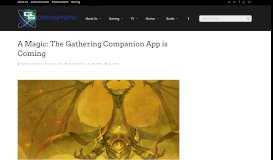 
							         A Magic: The Gathering Companion App is Coming | Geekisphere								  
							    
